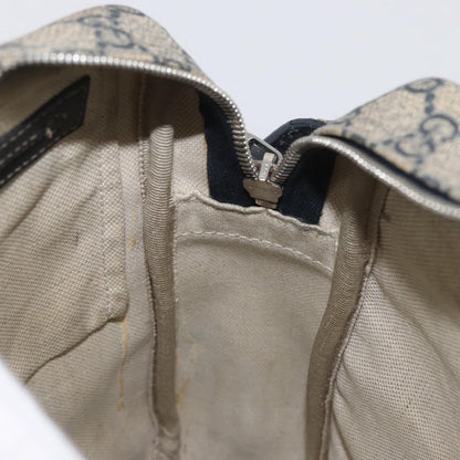 Gucci Front Zip Messenger GG Coated Canvas, NAVY, CANVAS, Shoulder bag