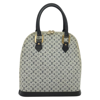 Louis Vuitton Alma Handbag Mini Lin, BLUE, CANVAS, Handbag