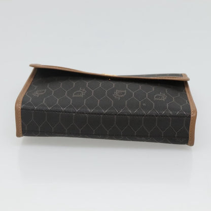 Christian Dior Vintage Honeycomb chain Canvas, BLACK, PVC, Clutche & pouche