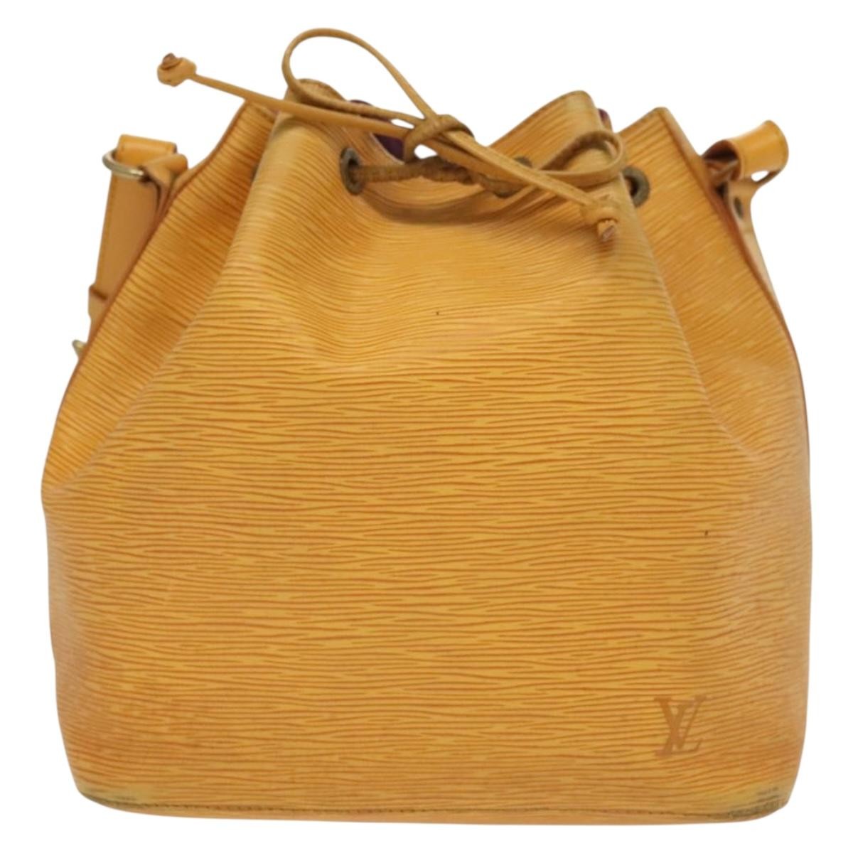 Louis Vuitton Petit Noe Handbag Epi Leather, YELLOW, LEATHER, Handbag