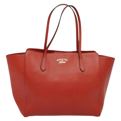 Gucci Swing Tote Leather, RED, LEATHER, Tote bag