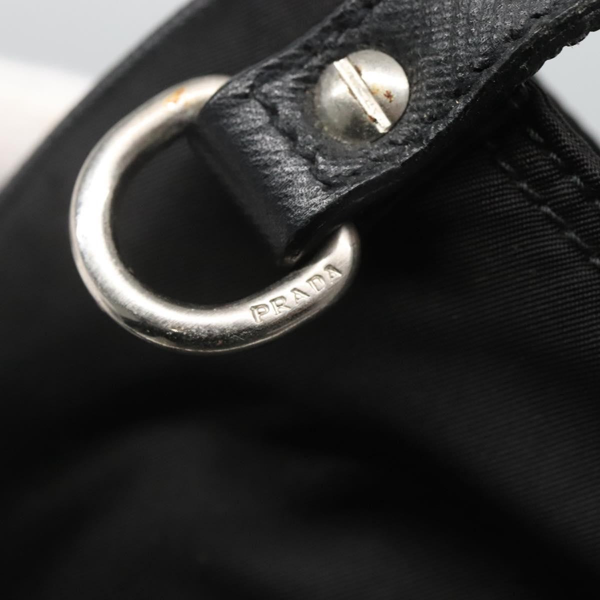 Prada Flat Crossbody Bag Tessuto, BLACK, NYLON, Shoulder bag