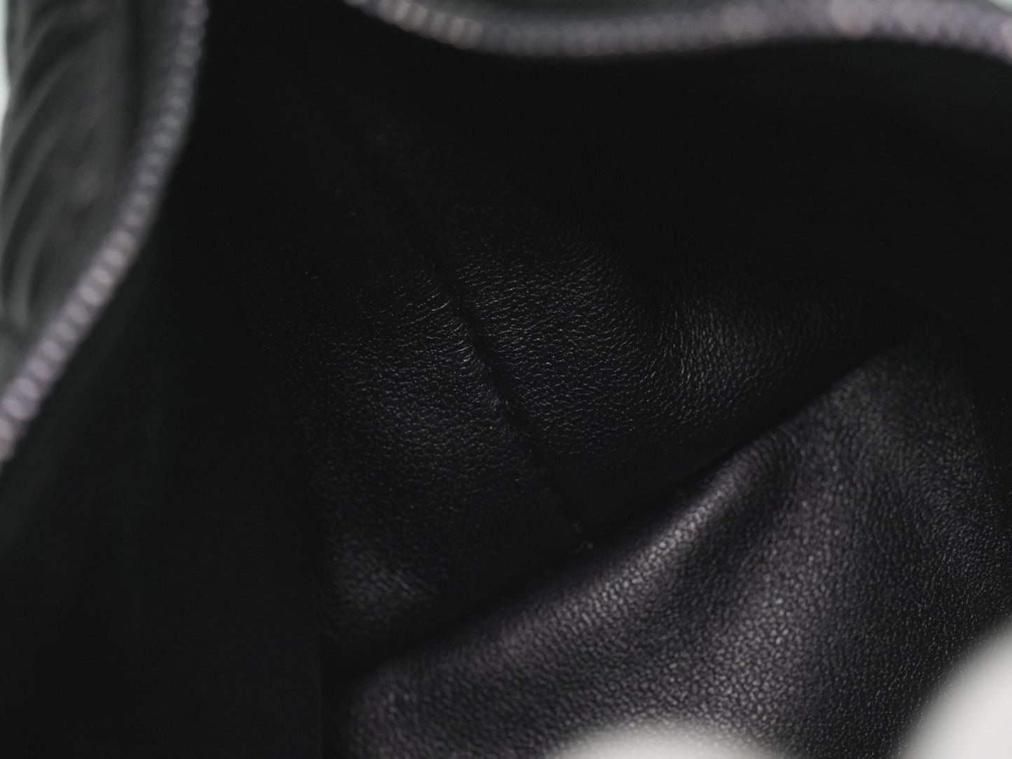 Christian Dior DiorTravel Nomad Pouch Macrocannage Quilt Calfskin, Black, Leather, Clutch