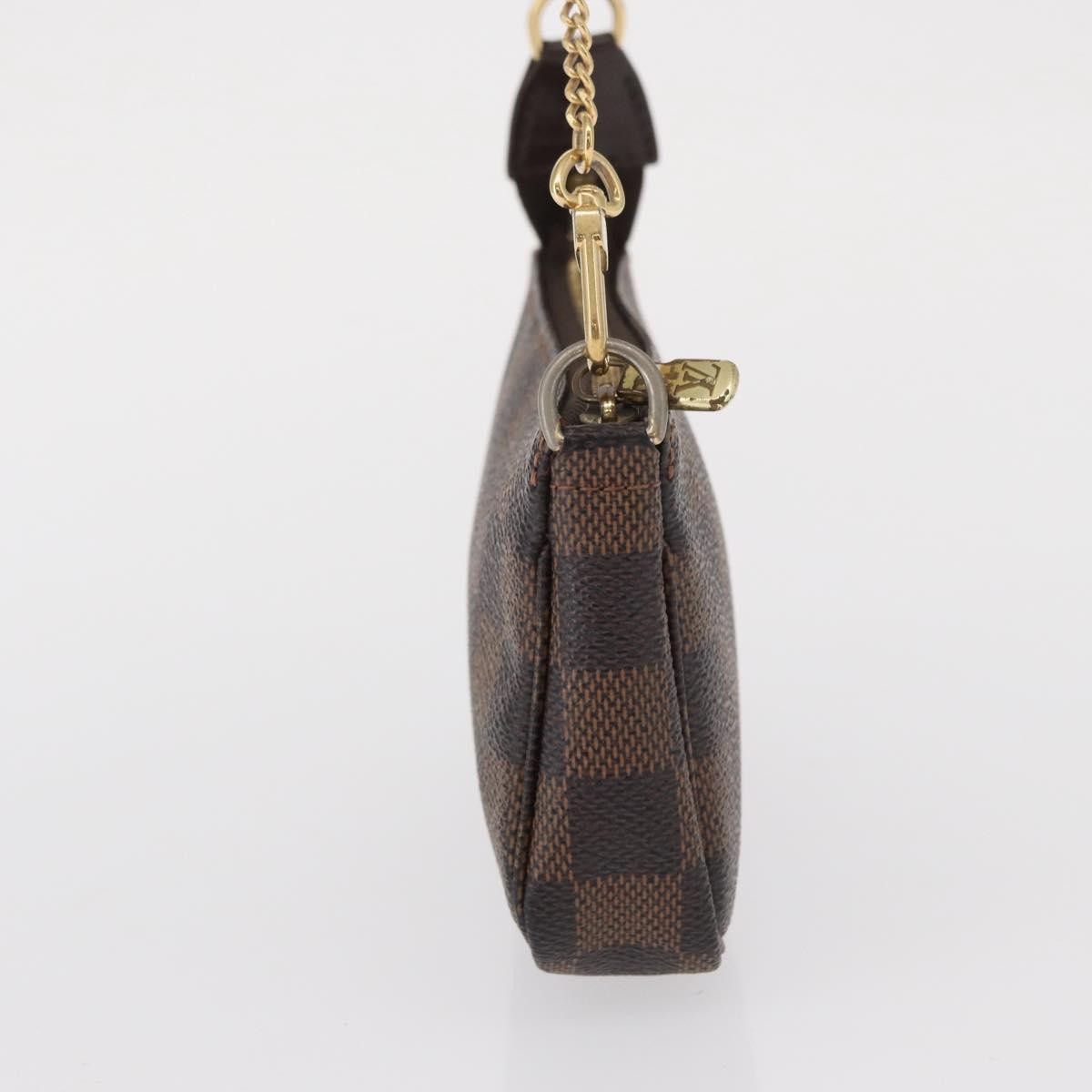 Louis Vuitton Mini pochette accessoires Damier Canvas, BROWN, CANVAS, Clutche & pouche