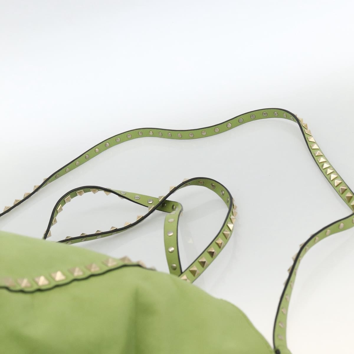 Valentino Garavani Rockstud Tote Textured Leather, GREEN, LEATHER, Tote bag