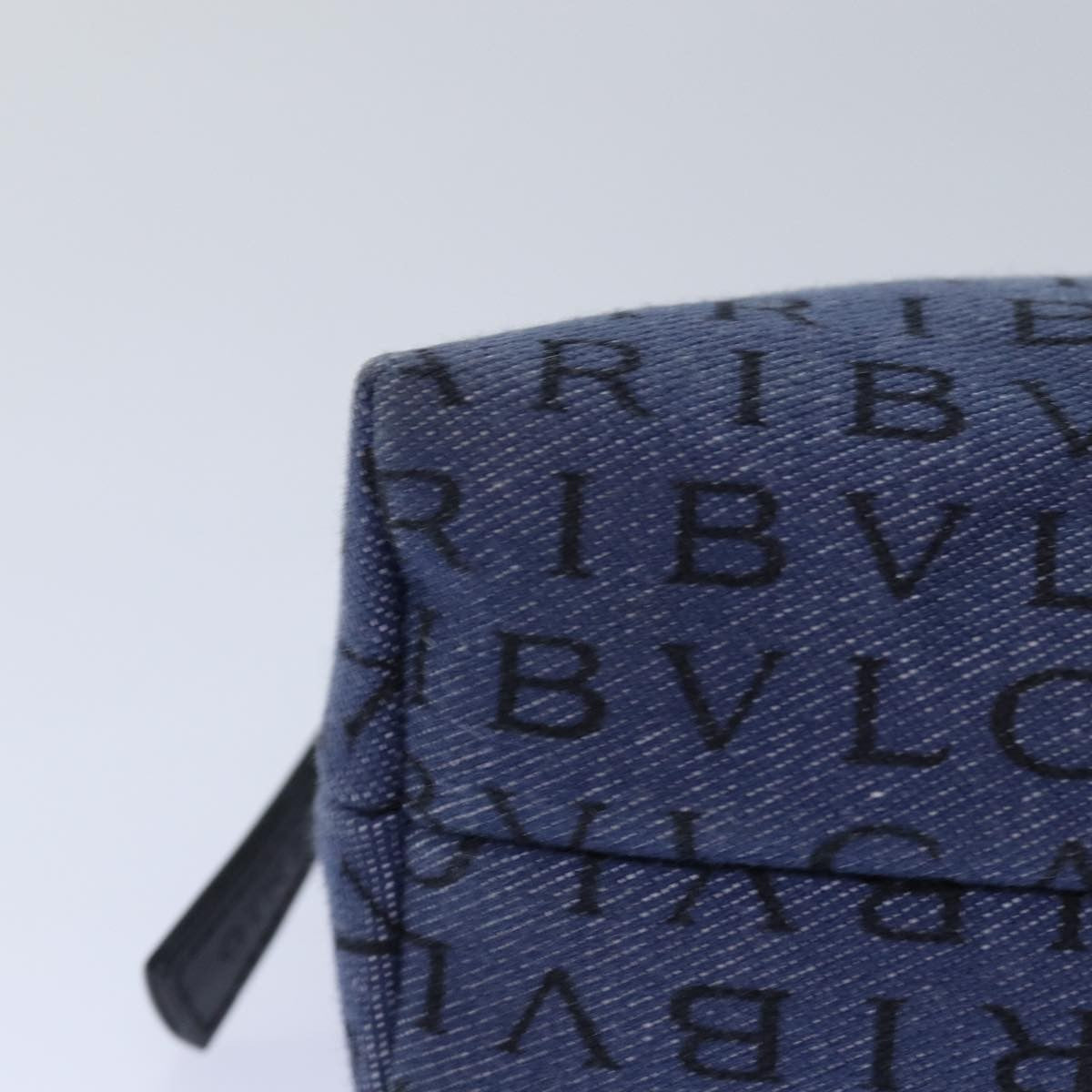 Bvlgari B.Zero1 Logomania Bag Canvas with Leather, BLUE, CANVAS, Clutche & pouche