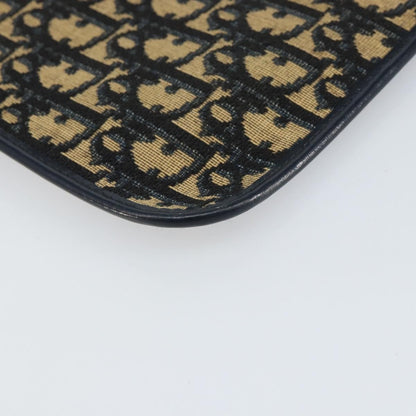 Christian Dior Vintage Trotter Pouch Canvas, NAVY, CANVAS, Clutche & pouche