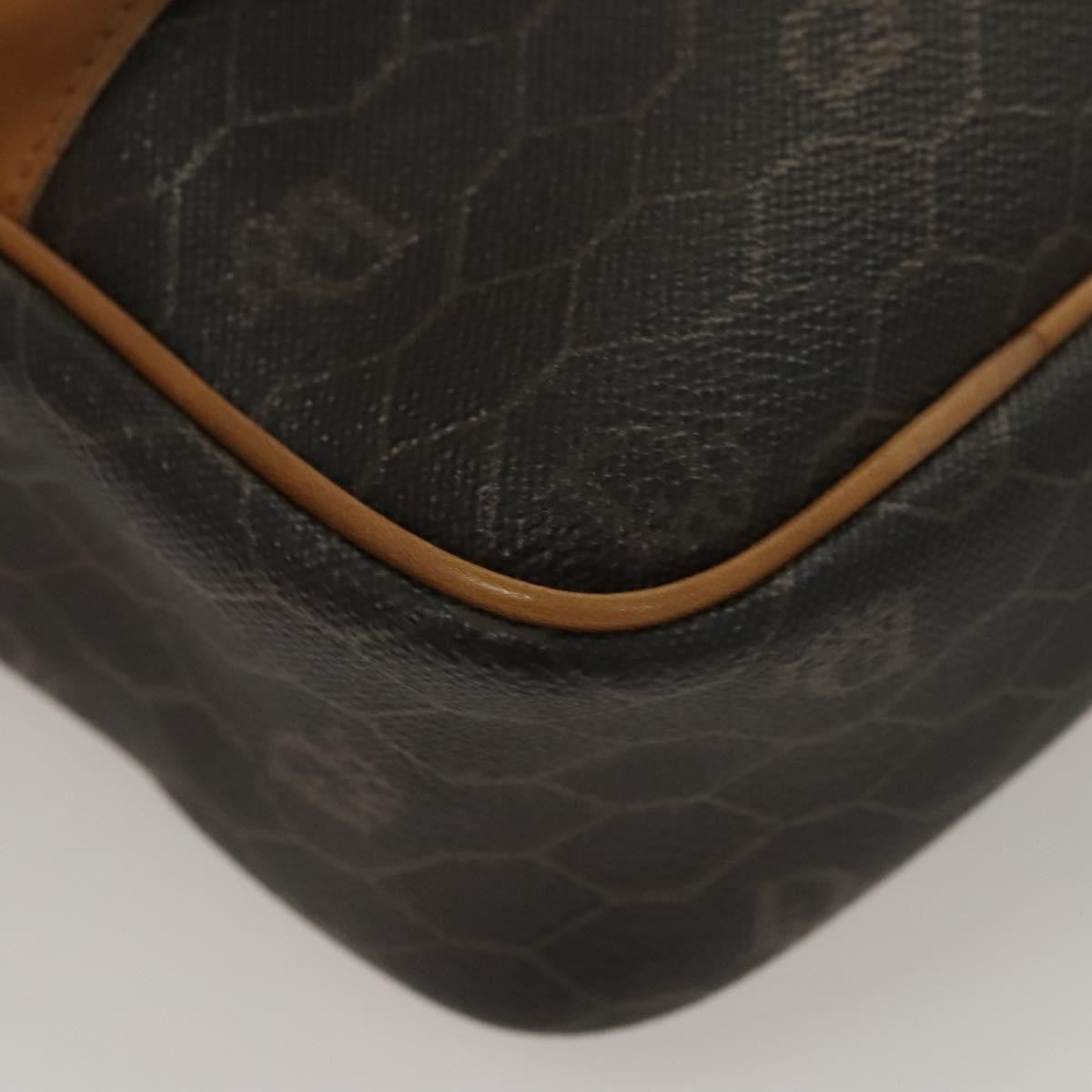 Christian Dior Vintage Honeycomb Handbag Canvas Leather, BLACK, CANVAS, Handbag