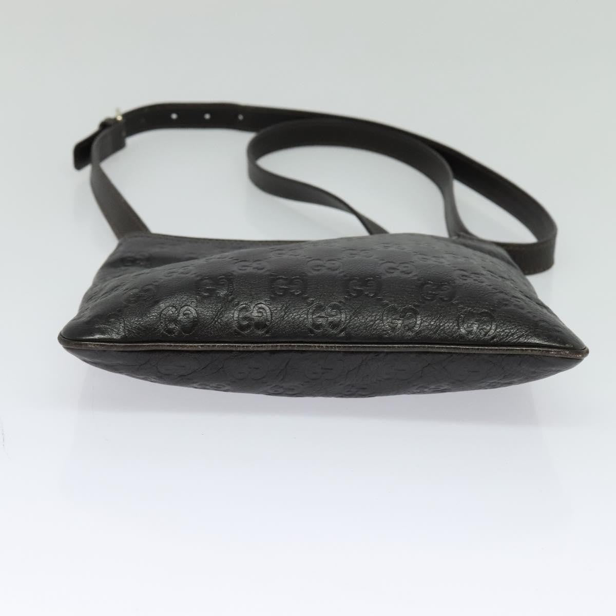 Gucci Zip Top Messenger Bag Guccissima Leather, BROWN, LEATHER, Shoulder bag