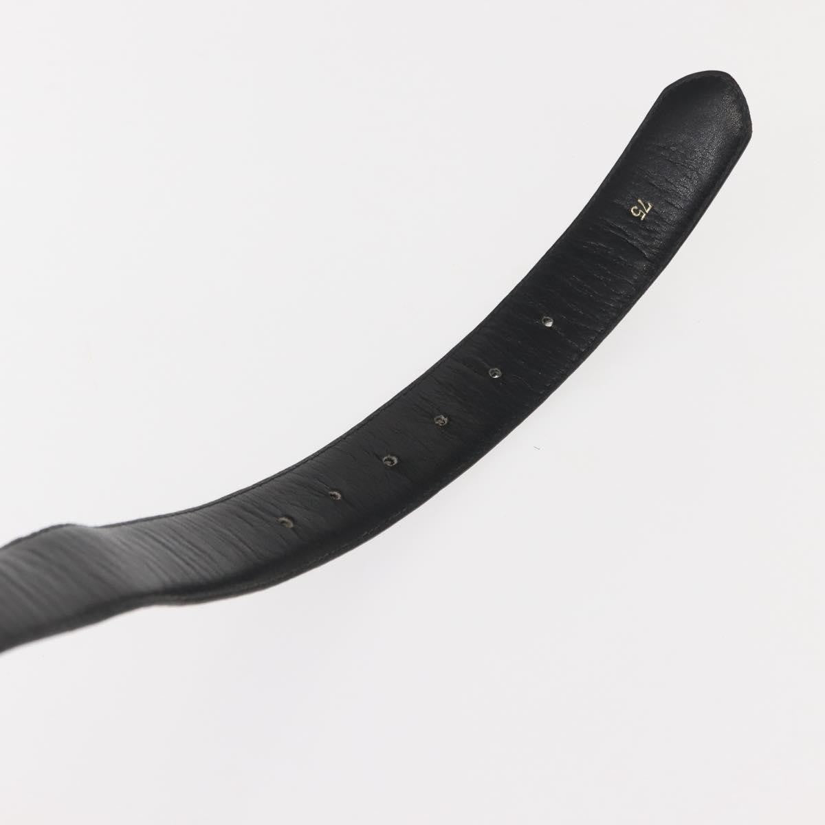 Celine Belt Leather with Metal, BLACK, LEATHER, Belts