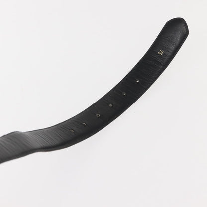 Celine Belt Leather with Metal, BLACK, LEATHER, Belts