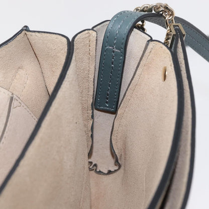 Chloe Faye Shoulder Bag Leather and Suede, GREEN, LEATHER, Shoulder bag