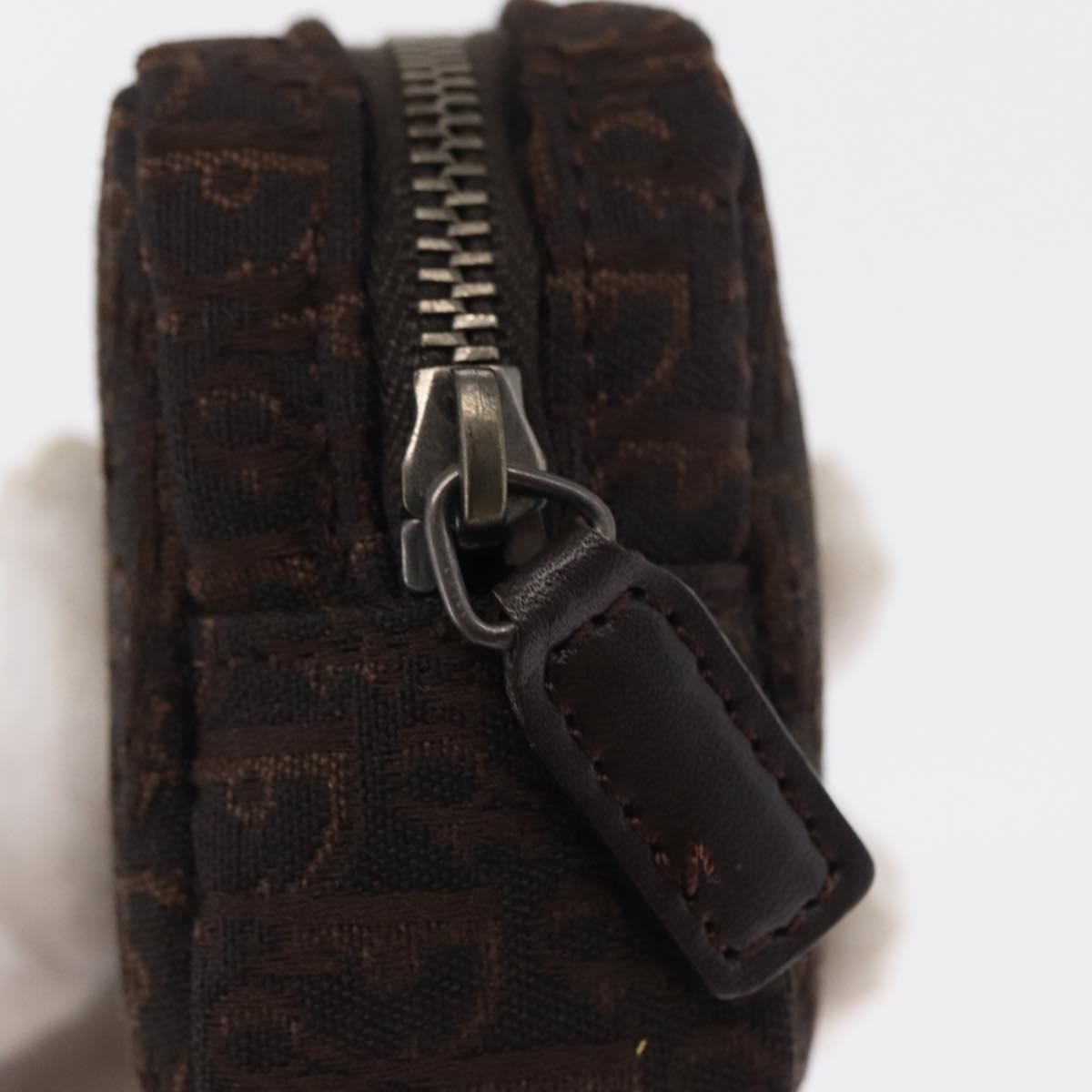 Christian Dior Vintage Trotter Pouch Canvas, BROWN, CANVAS, Clutche & pouche
