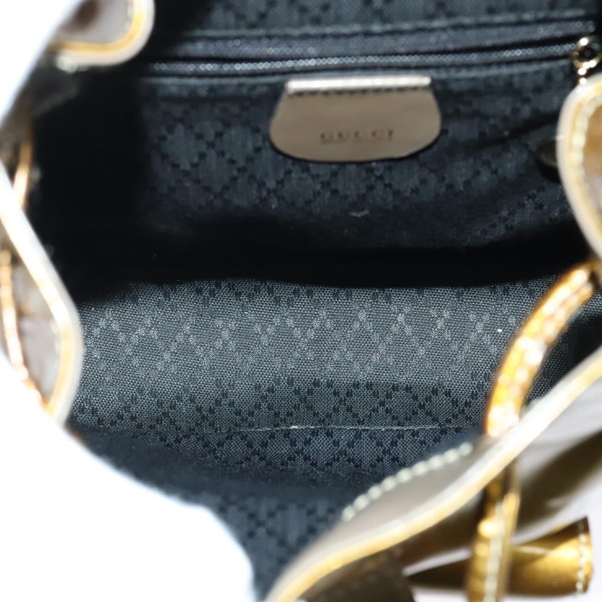 Gucci Vintage Bamboo Backpack Patent, GOLD, PATENT_LEATHER, Backpack