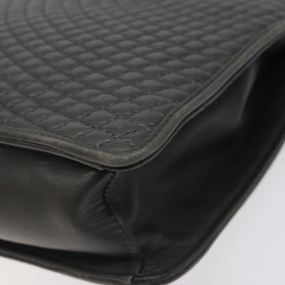 Bally Vintage Handbag Quilted Leather, GRAY, LEATHER, Handbag