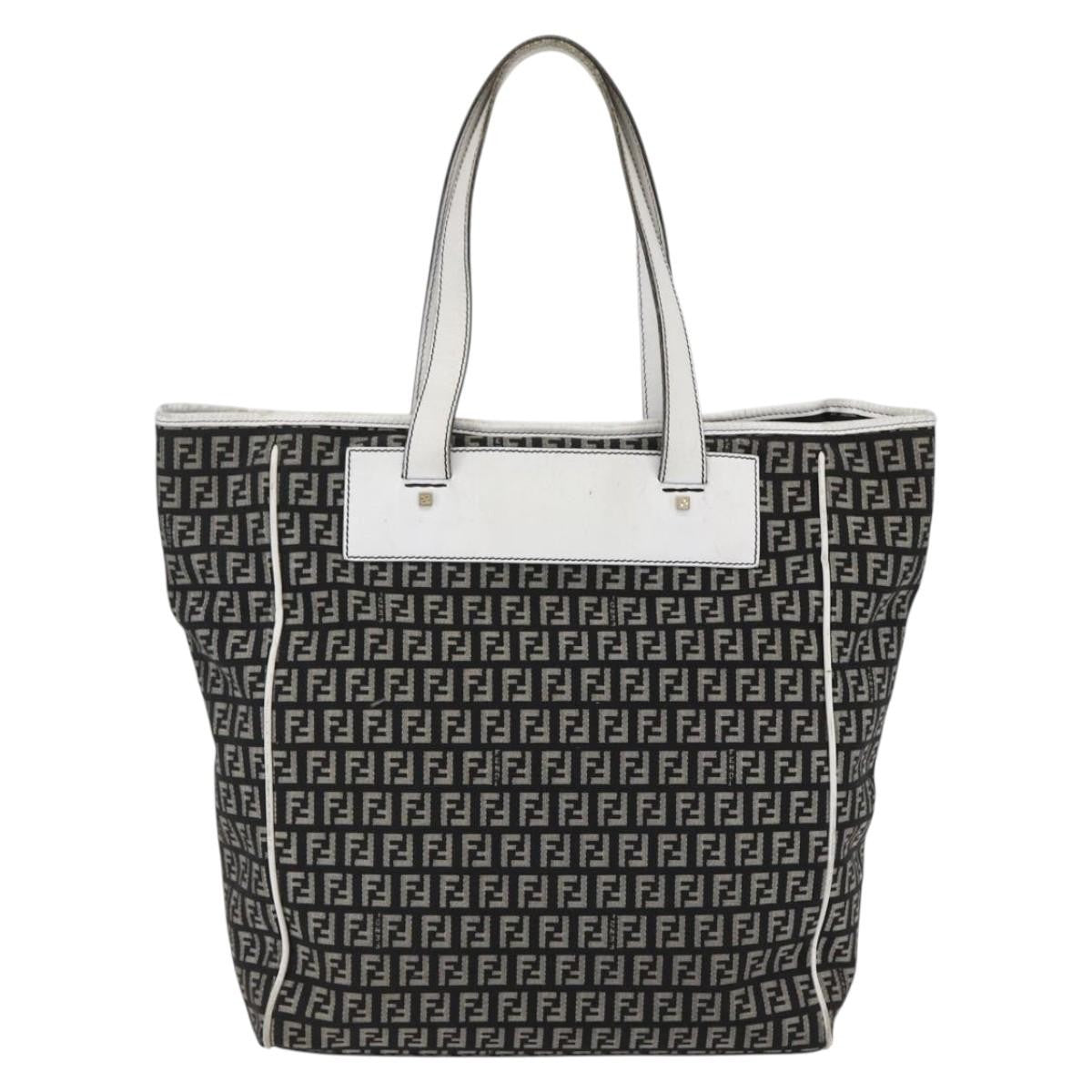 Fendi Zucca Tote bag Canvas, BLACK, CANVAS, Tote bag