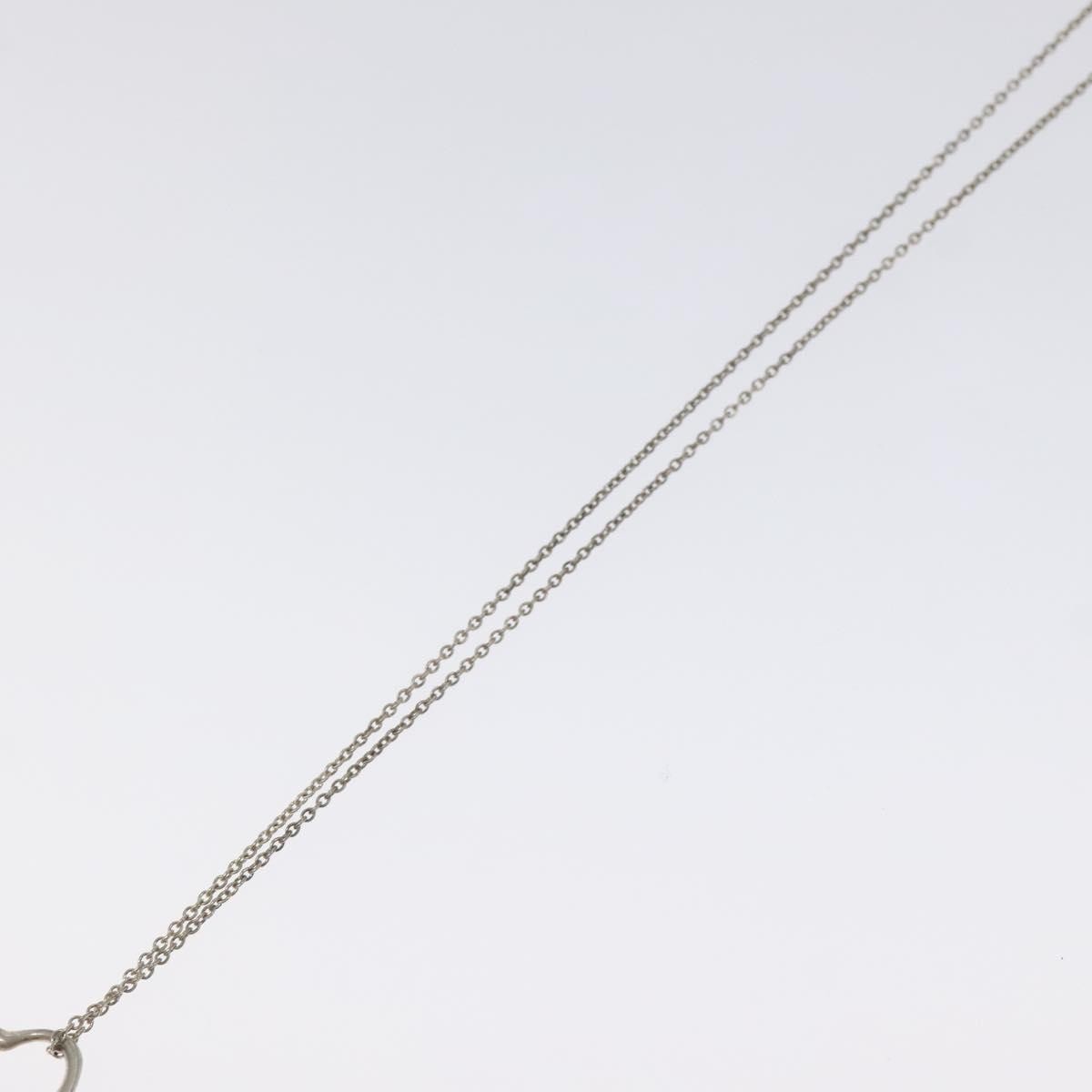 Tiffany & Co. Elsa Peretti Open Heart Pendant Necklace Sterling Silver, SILVER, SILVER, Necklace
