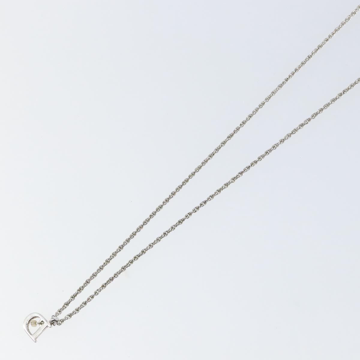 Christian Dior D logo Pendant Necklace Metal, SILVER, METAL, Necklace