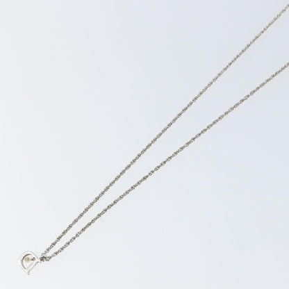 Christian Dior D logo Pendant Necklace Metal, SILVER, METAL, Necklace