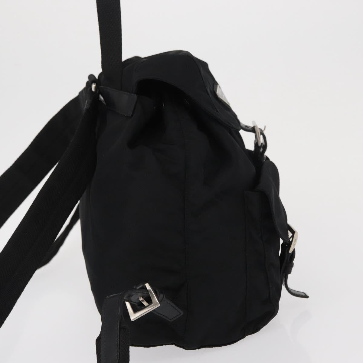 Prada Double Front Pocket Backpack Tessuto, BLACK, NYLON, Backpack
