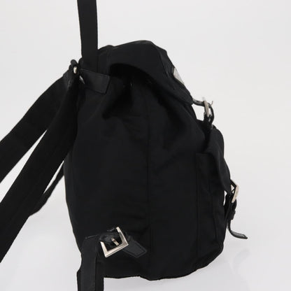 Prada Double Front Pocket Backpack Tessuto, BLACK, NYLON, Backpack