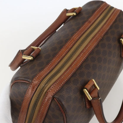 Celine Boston Bag Triomphe Coated Canvas, BROWN, CANVAS, Handbag