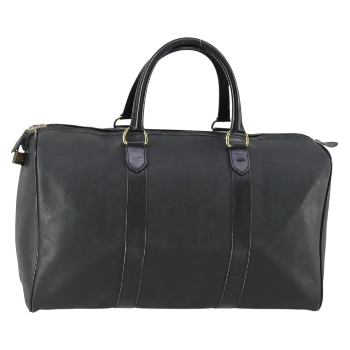 Christian Dior Vintage Trotter Boston Bag PVC, BLACK, PVC, Travel bag