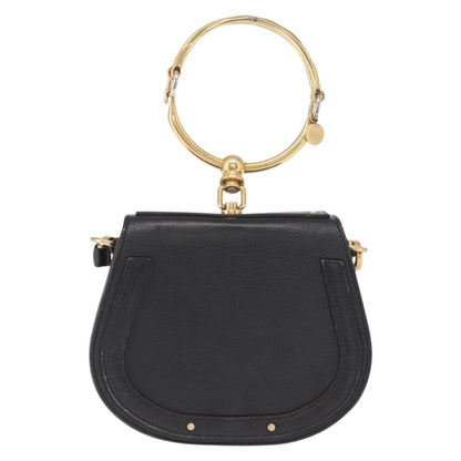 Chloe Nile Crossbody Bag Leather, BLACK, LEATHER, Handbag