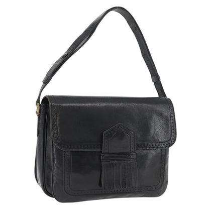 Saint Laurent Vintage Shoulder Bag Leather, BLACK, LEATHER, Shoulder bag