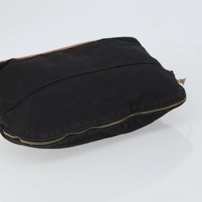 Hermes Bolide Pouch Canvas, BLACK, CANVAS, Clutche & pouche