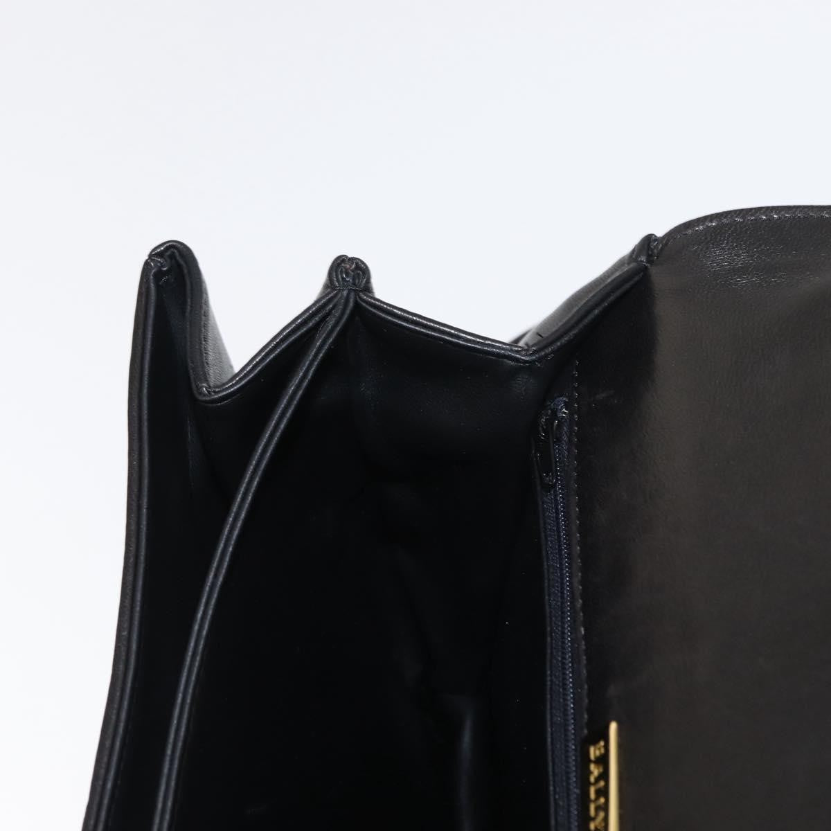 Bally Vintage Handbag Leather, BLACK, LEATHER, Handbag