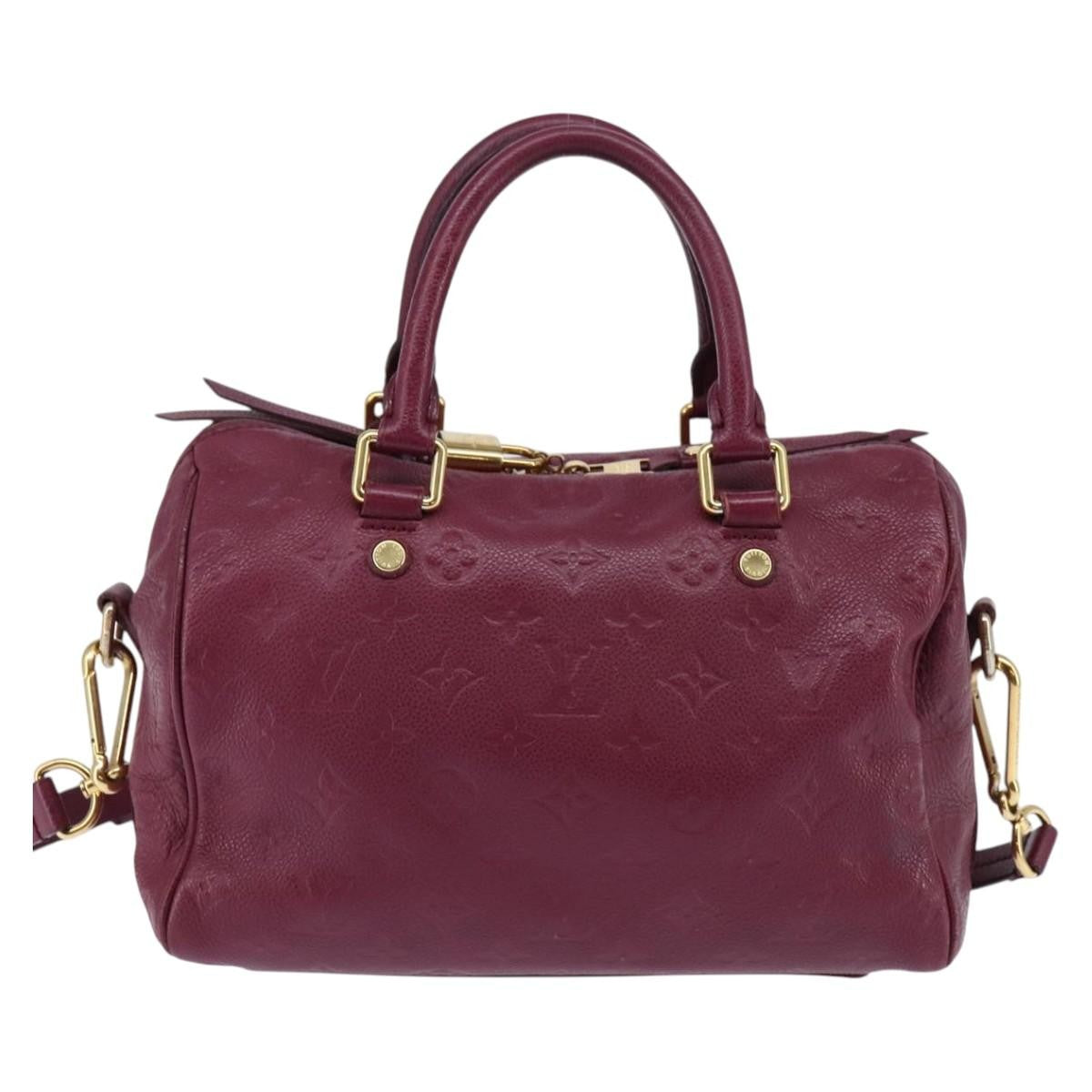 Louis Vuitton Speedy Bandouliere Bag Monogram Empreinte Leather, PURPLE, LEATHER, Handbag