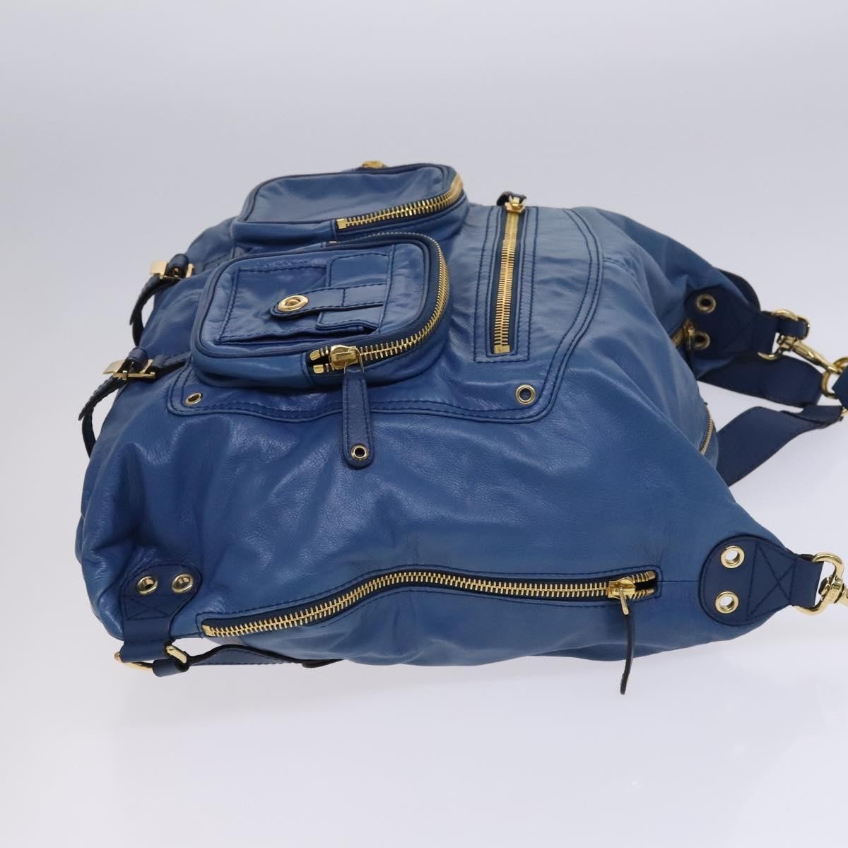 Gucci Darwin Convertible Backpack Leather, BLUE, LEATHER, Backpack