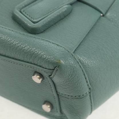 Bottega Veneta Arco Bag Maxi Intrecciato Leather, Green, Leather, Handbag