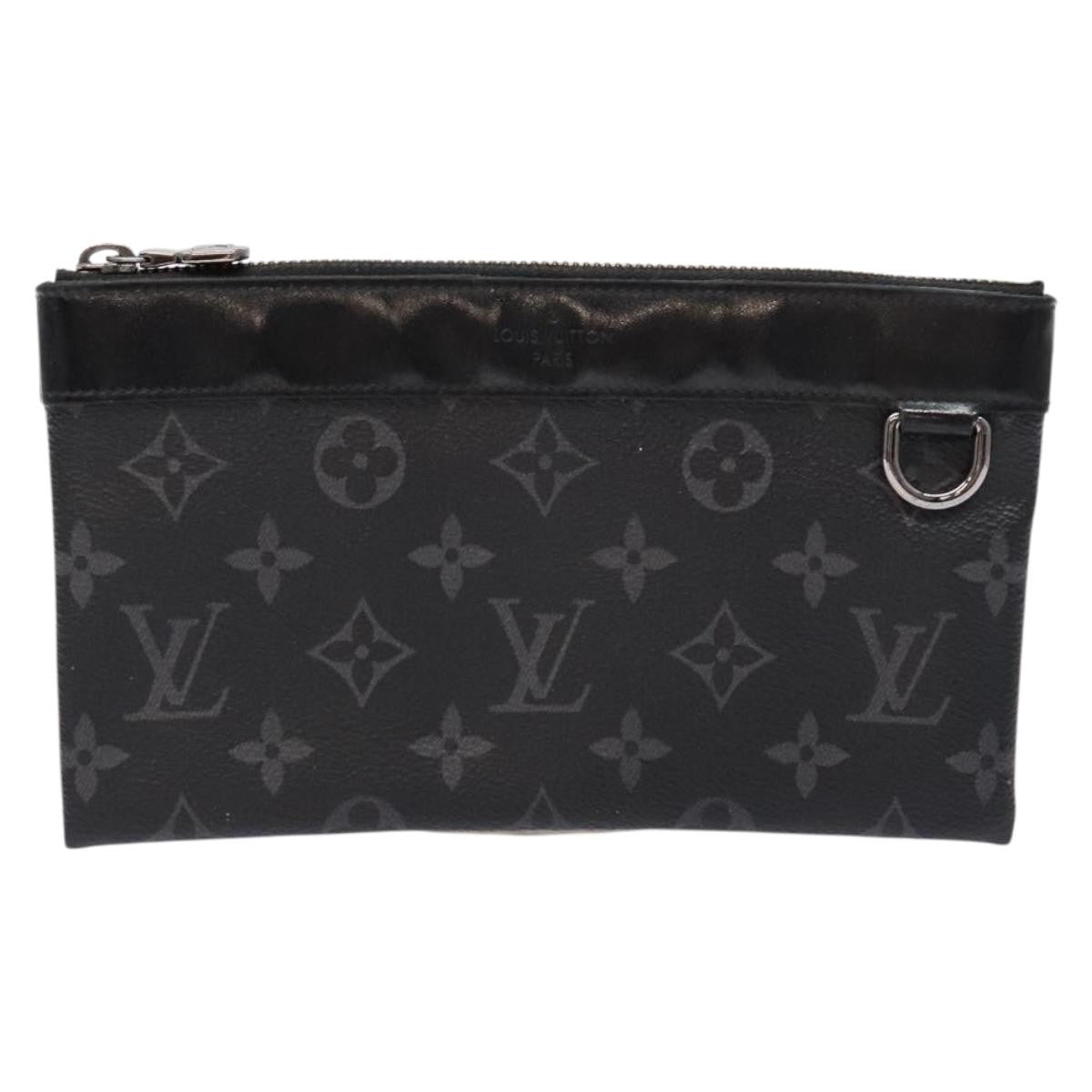 Louis Vuitton Discovery Pochette Monogram Eclipse Canvas, BLACK, CANVAS, Clutche & pouche