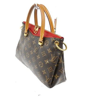 Louis Vuitton Pallas Tote Monogram Canvas with Leather, BROWN, CANVAS, Handbag