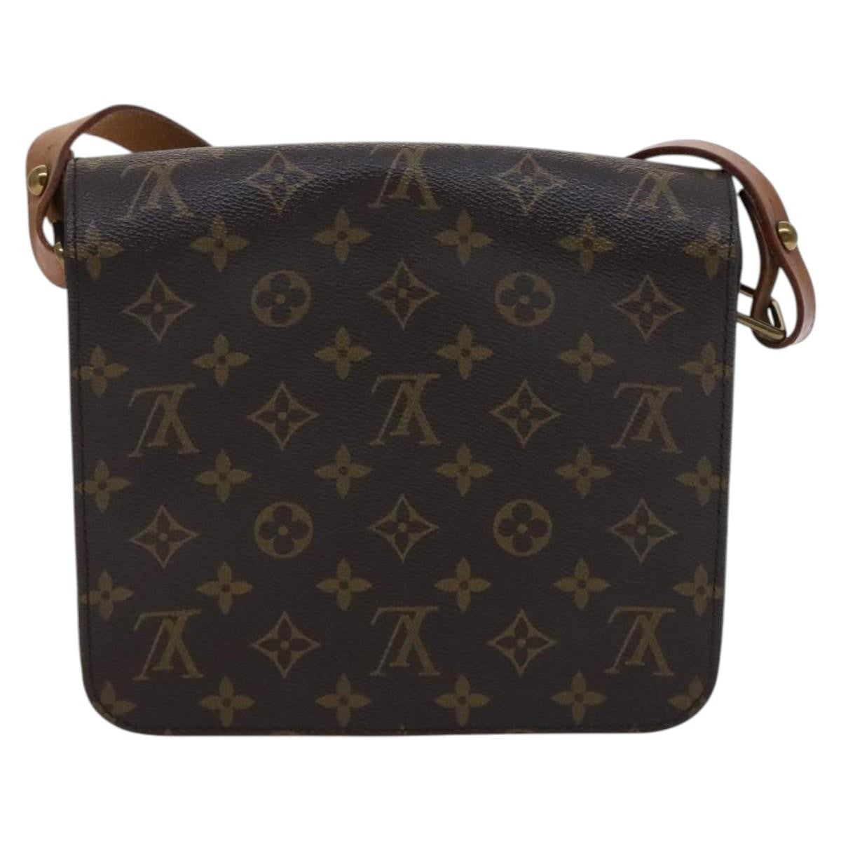 Louis Vuitton Cartouchiere Handbag Monogram Canvas, BROWN, CANVAS, Handbag