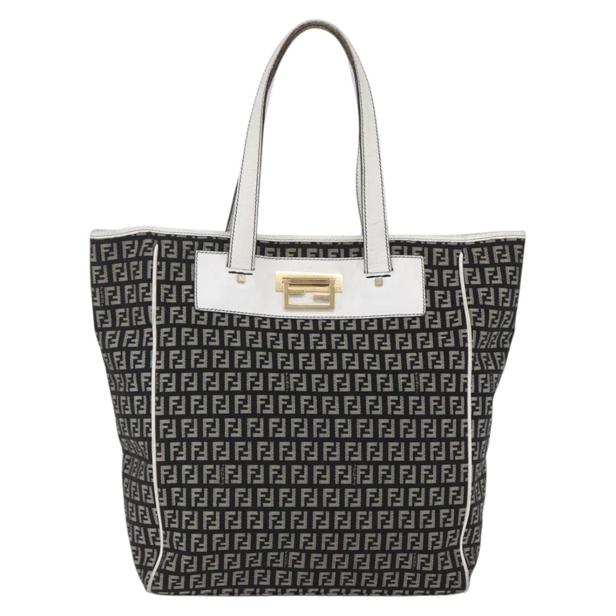 Fendi Zucca Tote bag Canvas, BLACK, CANVAS, Tote bag