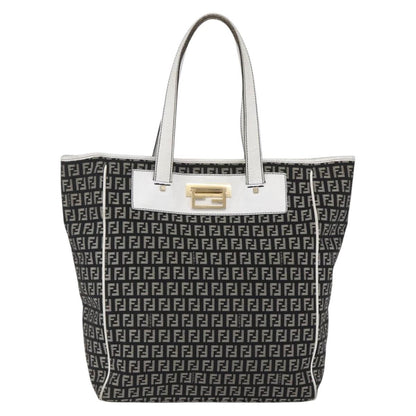 Fendi Zucca Tote bag Canvas, BLACK, CANVAS, Tote bag