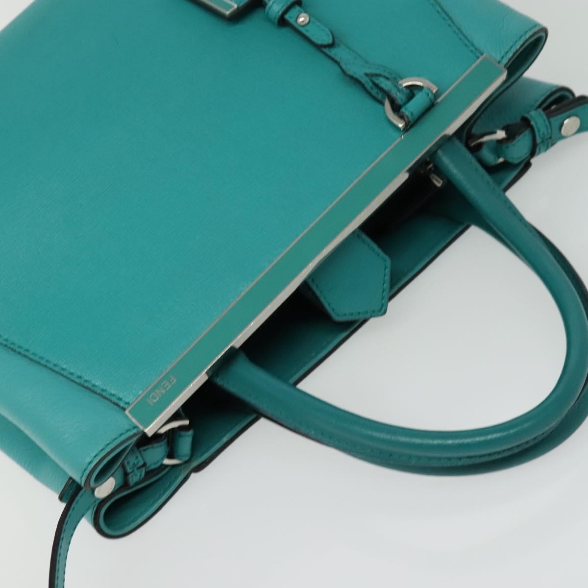 Fendi 2Jours Bag Leather, GREEN, LEATHER, Handbag