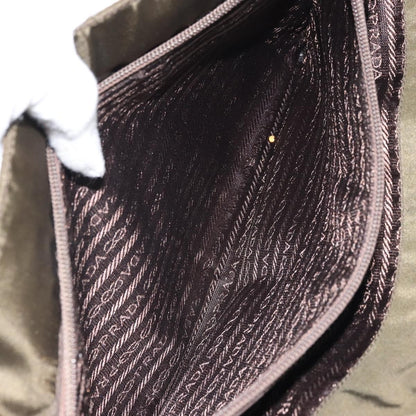 Prada Open Tote Tessuto, KHAKI, NYLON, Handbag