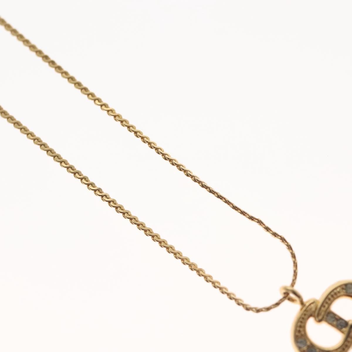 Christian Dior CD Pendant Necklace Gold-plated, GOLD, METAL, Necklace