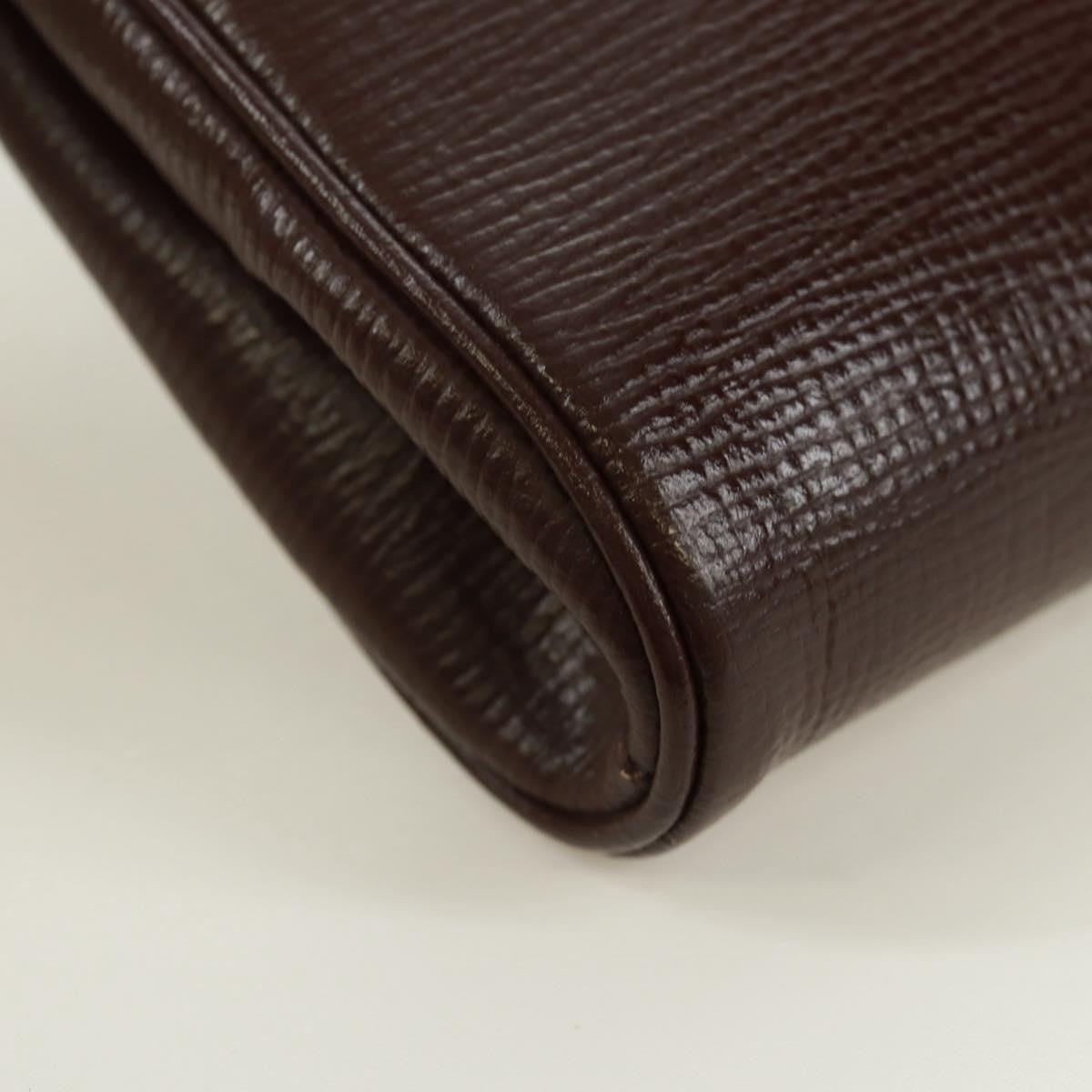 Celine Circle Logo Shoulder Bag Leather, BROWN, LEATHER, Shoulder bag