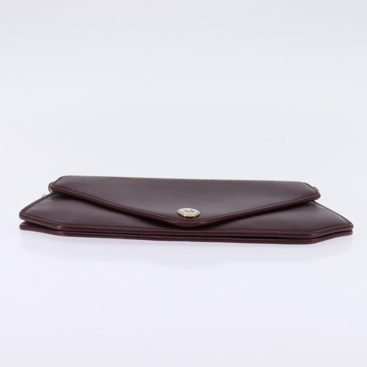 Christian Dior Flap chain Shoulder bag Leather, BURGUNDY, LEATHER, Shoulder bag