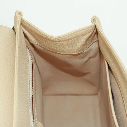 Celine 16 Top Handle Bag Grained Calfskin, BEIGE, LEATHER, Handbag