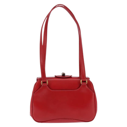 Gucci Vintage Bamboo Shoulder Bag Leather, RED, LEATHER, Shoulder bag