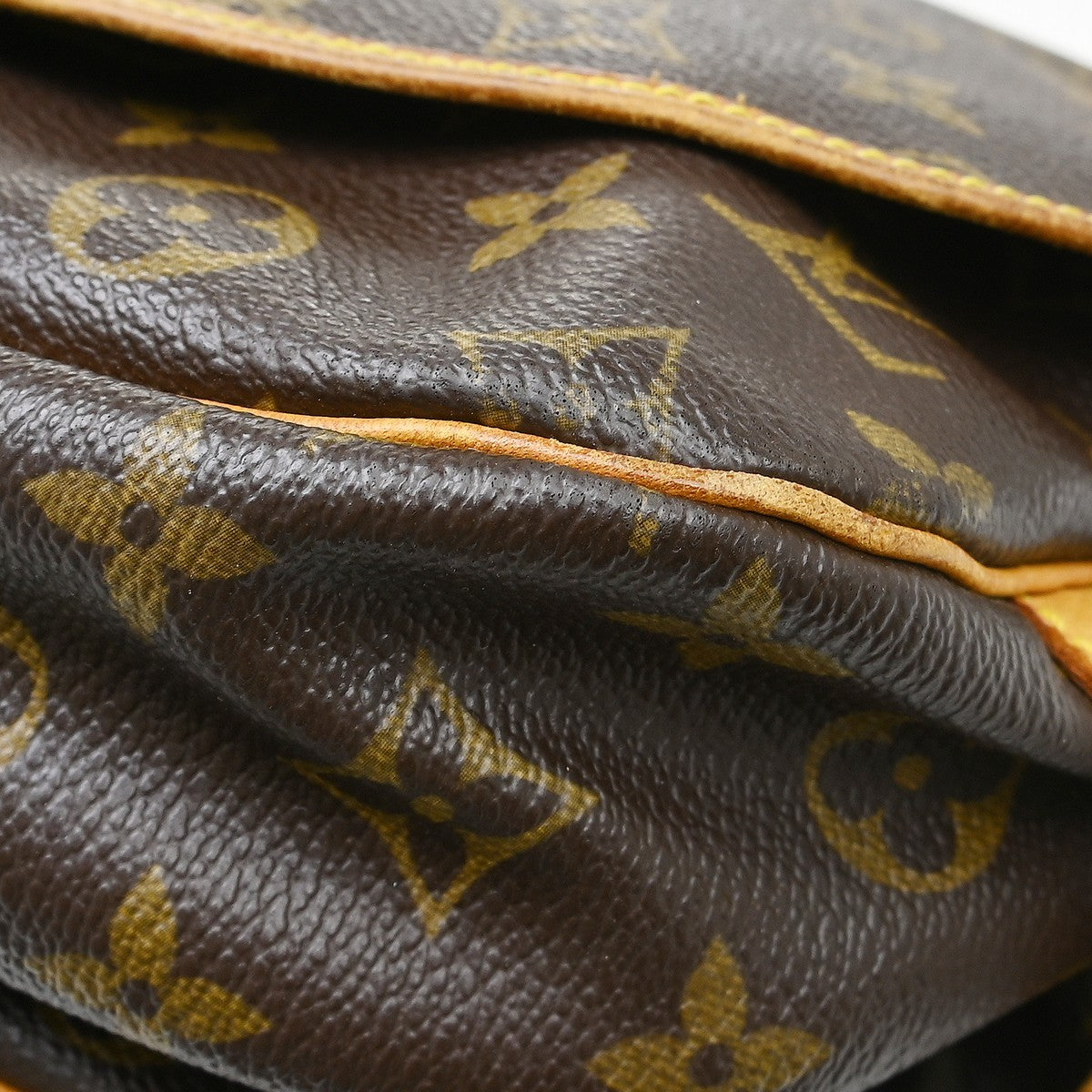 Louis Vuitton Saumur Handbag Monogram Canvas, Brown, Canvas, Shoulder Bag