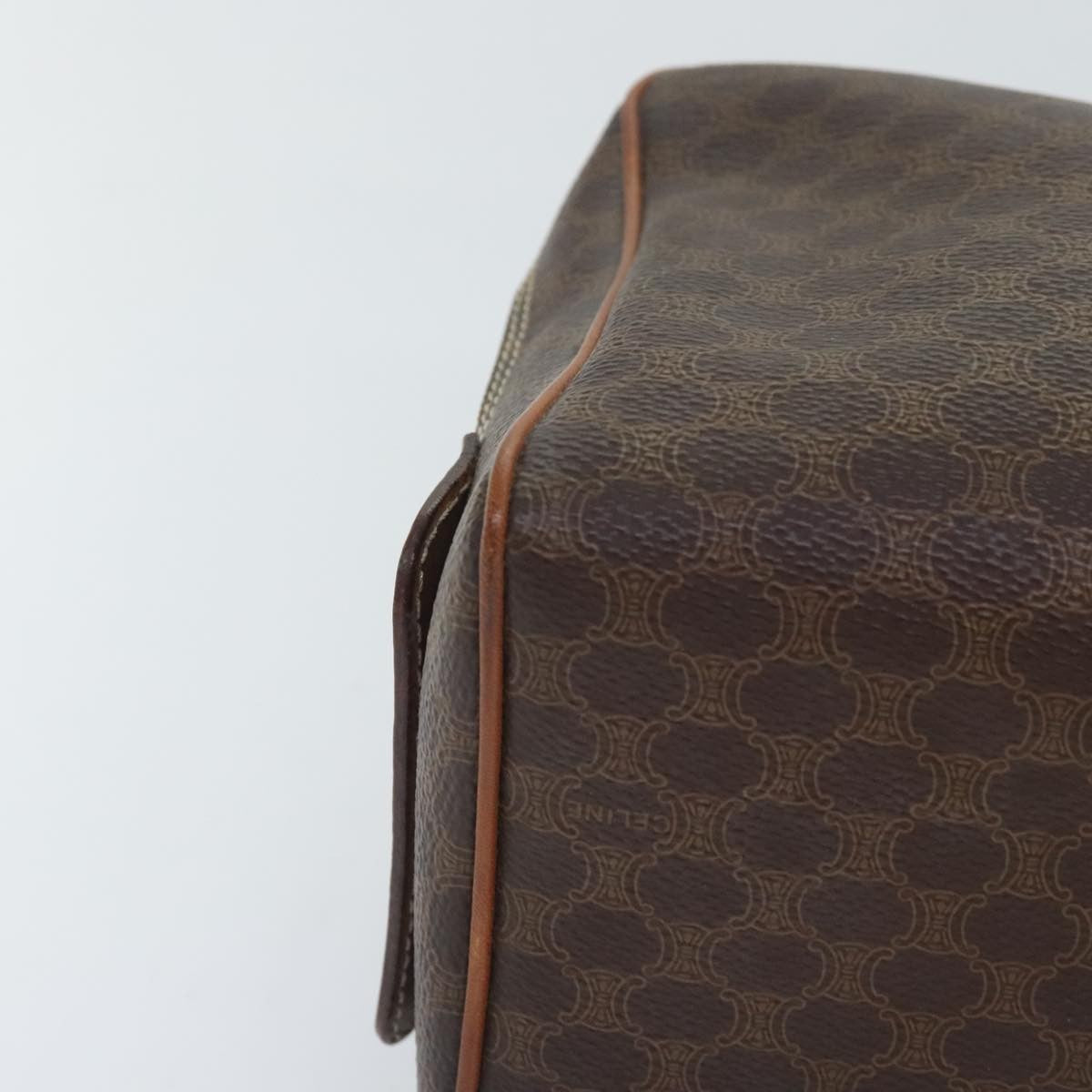 Celine Macadam Pochette Canvas and Leather, BROWN, CANVAS, Clutche & pouche