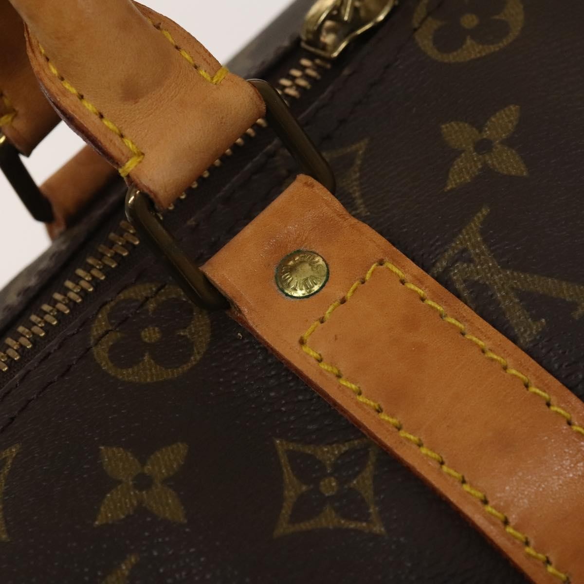 Louis Vuitton Keepall Bag Monogram Canvas, BROWN, CANVAS, Travel bag