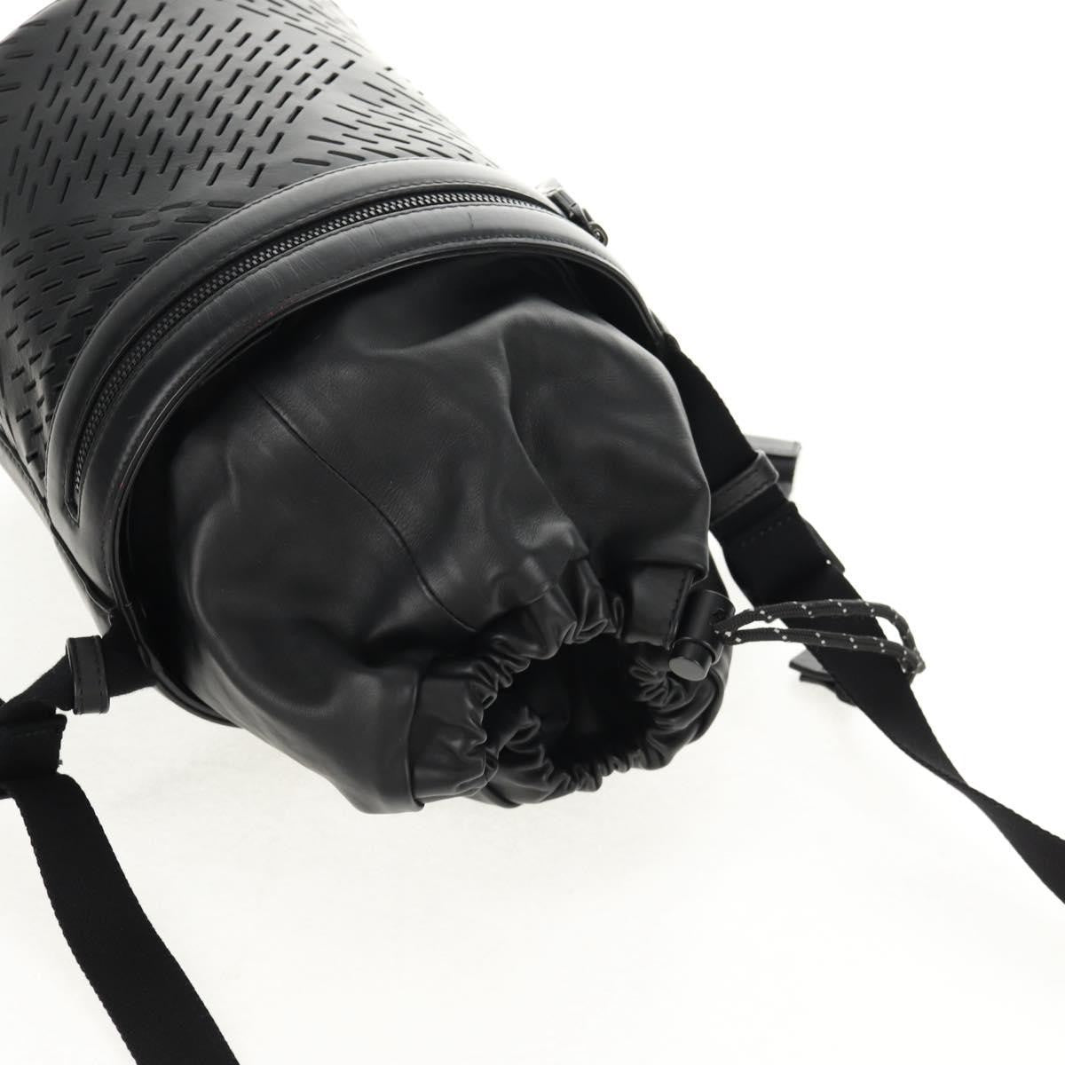 Bottega Veneta Paper Bucket Bag Perforated Leather, BLACK, LEATHER, Shoulder bag